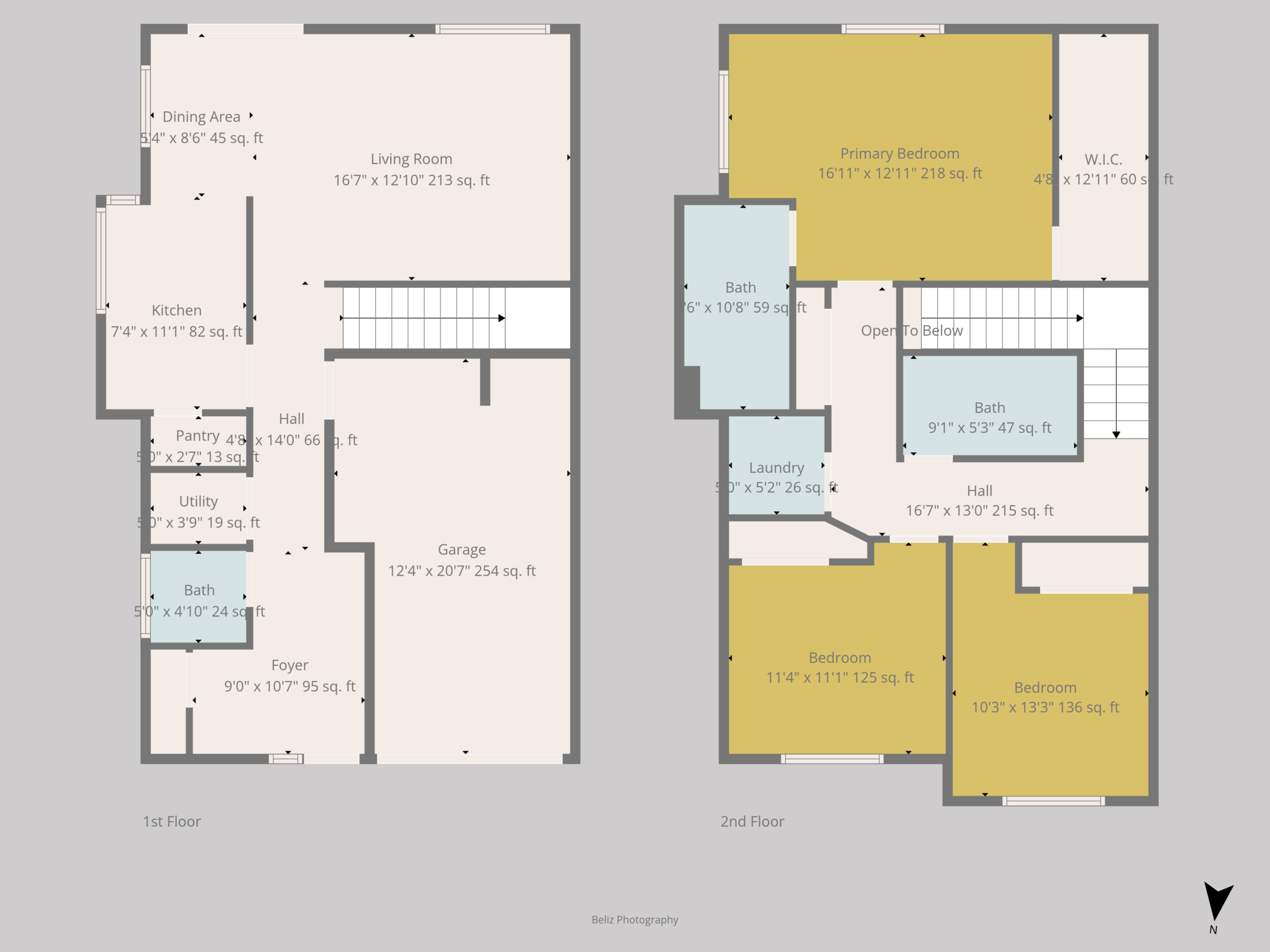 The Towns On Entiat - 3 Bedroom 2.5 Bathroom Exterior Unit Floorplan - Kennewick Washington